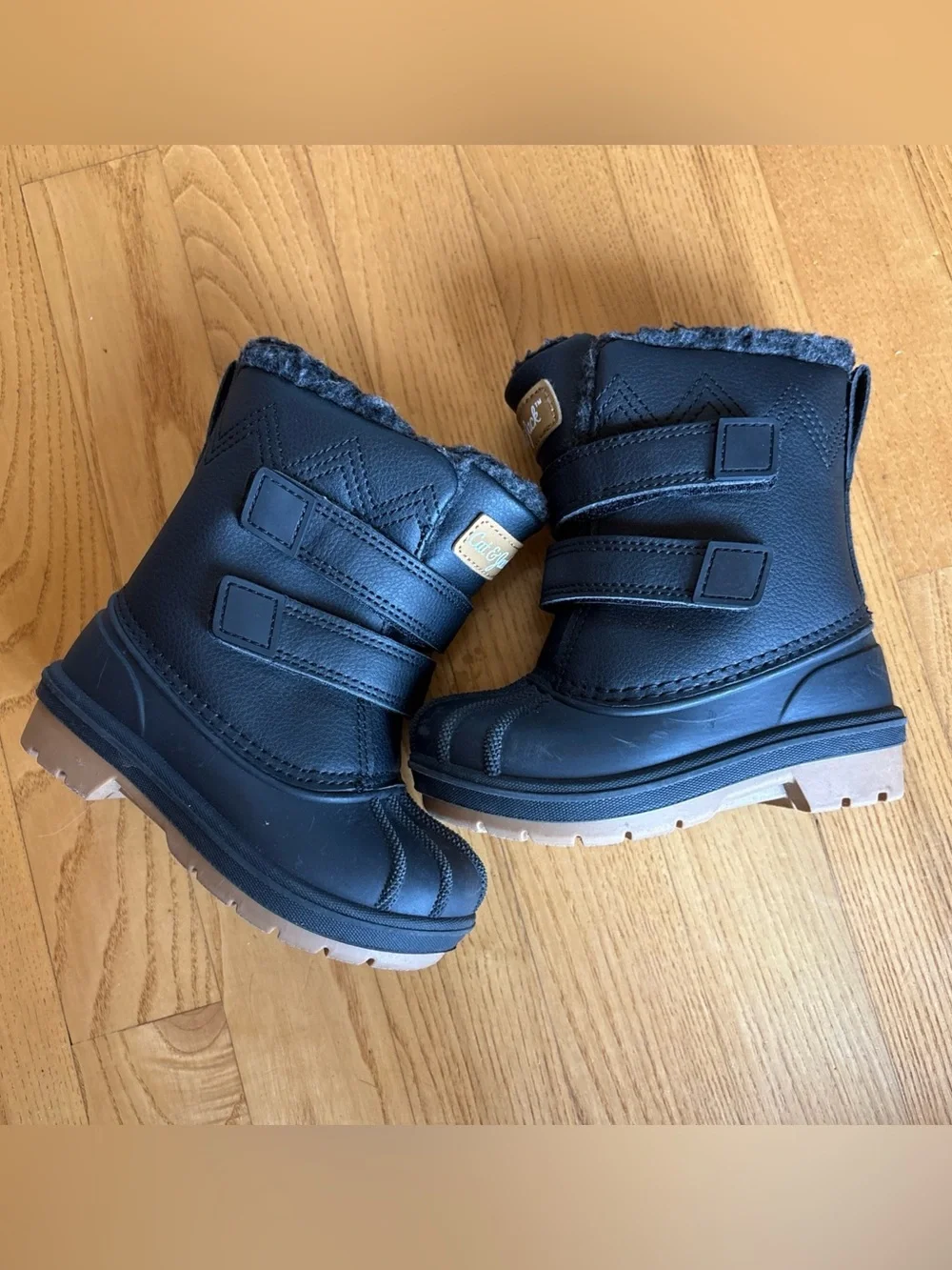 Cat & Jack Denver toddler winter boots Black Snow Little Boys Waterproof Size 6